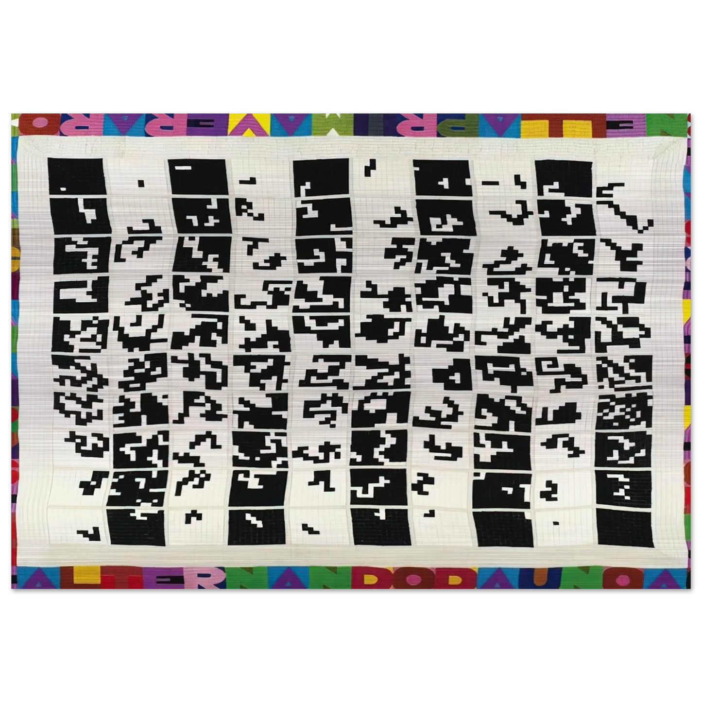 ALTERNANDO DA UNO A CENTO E VICEVERSA 1977 - Alighiero Boetti Brushed Aluminum Print - 70x100 cm / 28x40 inches | Alighiero Boetti Aluminum Print | Alighiero Boetti Prints