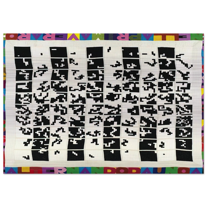 ALTERNANDO DA UNO A CENTO E VICEVERSA 1977 - Alighiero Boetti Brushed Aluminum Print - 70x100 cm / 28x40 inches | Alighiero Boetti Aluminum Print | Alighiero Boetti Prints