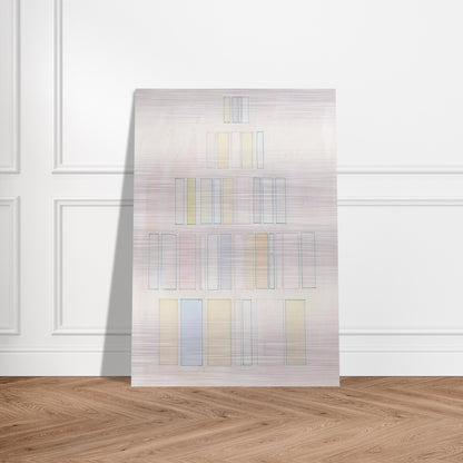 Red and Green with Pale Colors - 1966 - Robert Goodnough Brushed Aluminum Print - 70x100 cm / 28x40 inches | Robert Goodnough Aluminum Print | Robert Goodnough Prints