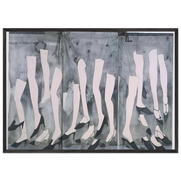 WALKING DREAM WITH A FOUR FOOT CLAMP 1965 - Jim Dine 70x100 cm / 28x40 inches Framed Art Print – Black Wooden Frame