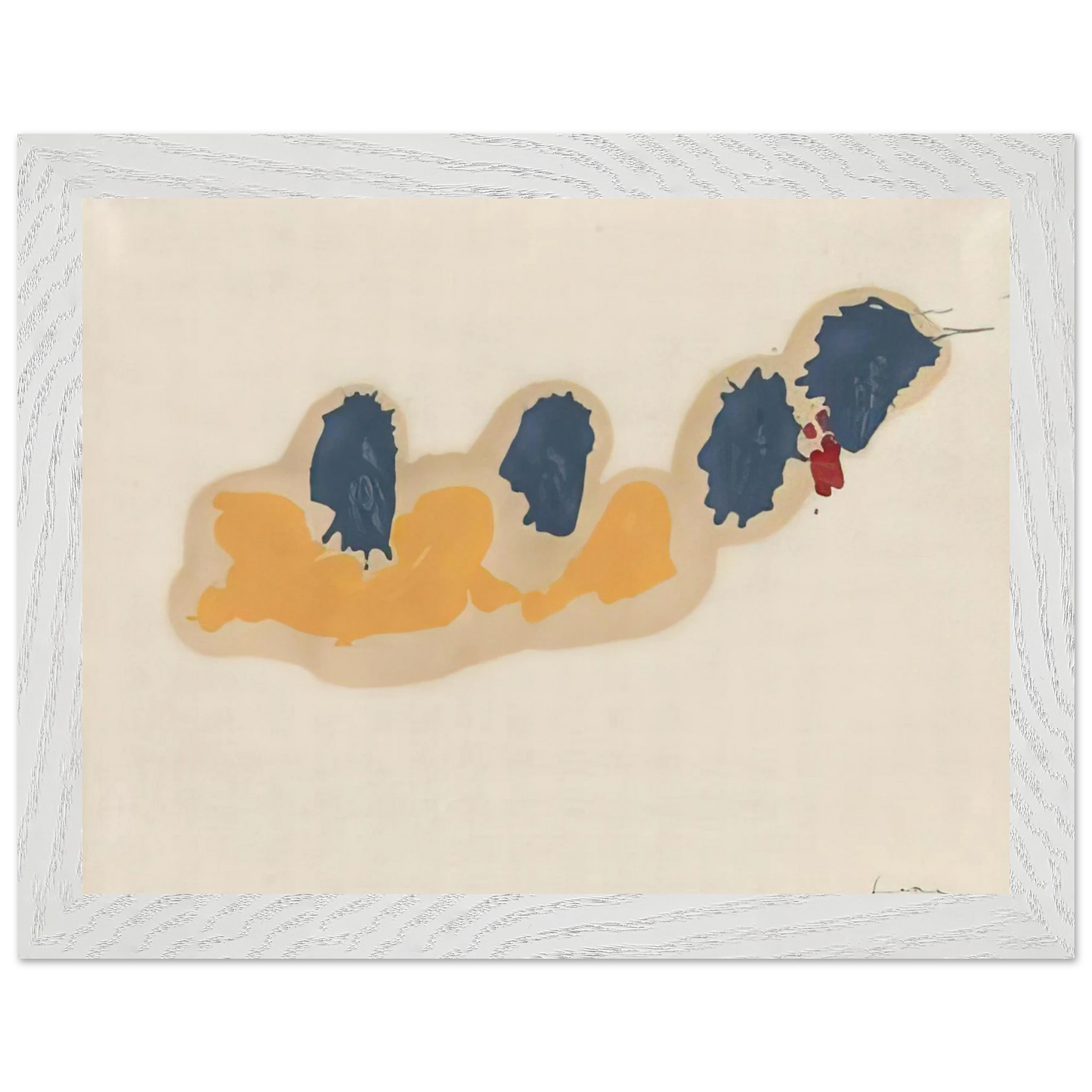 Helen Frankenthaler - April IV - 1960 Wall art - 70x100 cm / 28x40 inches - Premium Wooden Framed Poster With Fine Art Paper - Wood frame