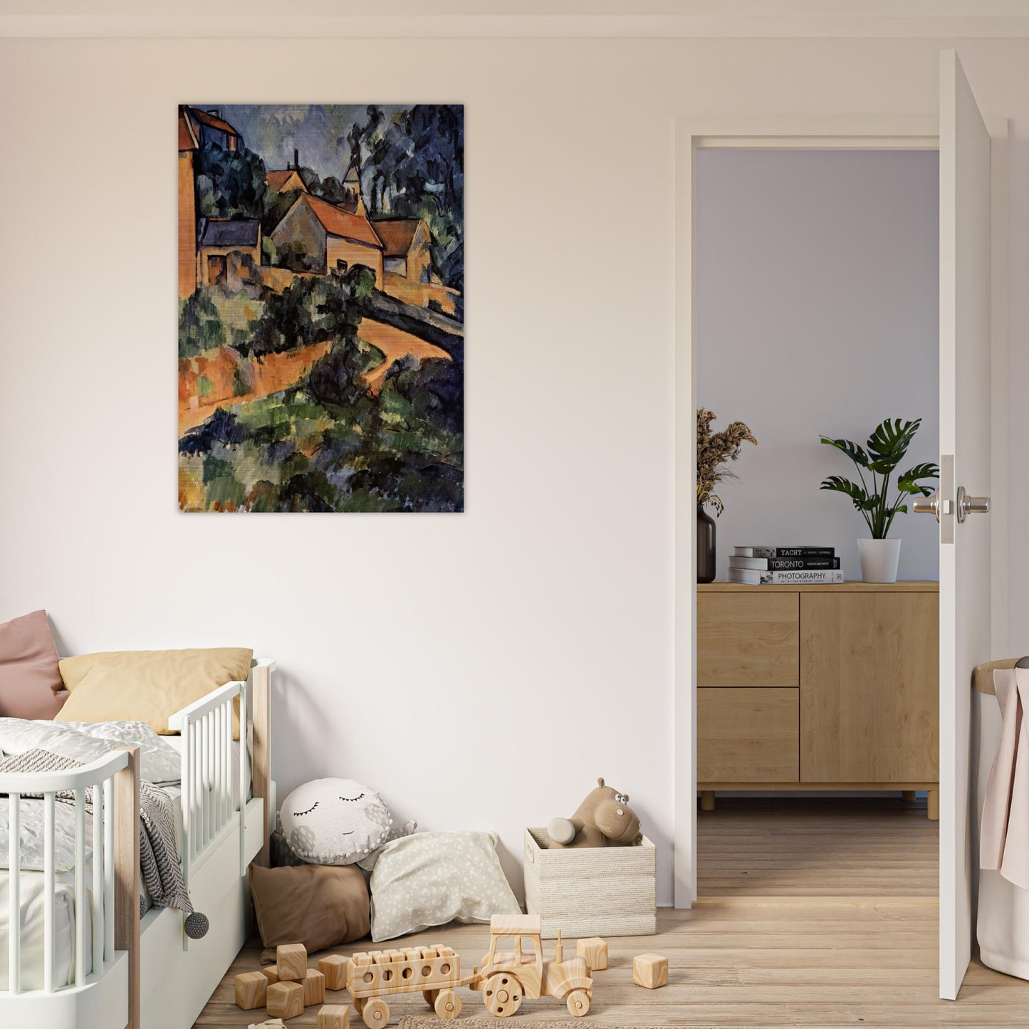 Turning Road at Montgeroult - Paul Cézanne Brushed Aluminum Print - 70x100 cm / 28x40 inches | Paul Cézanne Aluminum Print | Paul Cézanne Prints