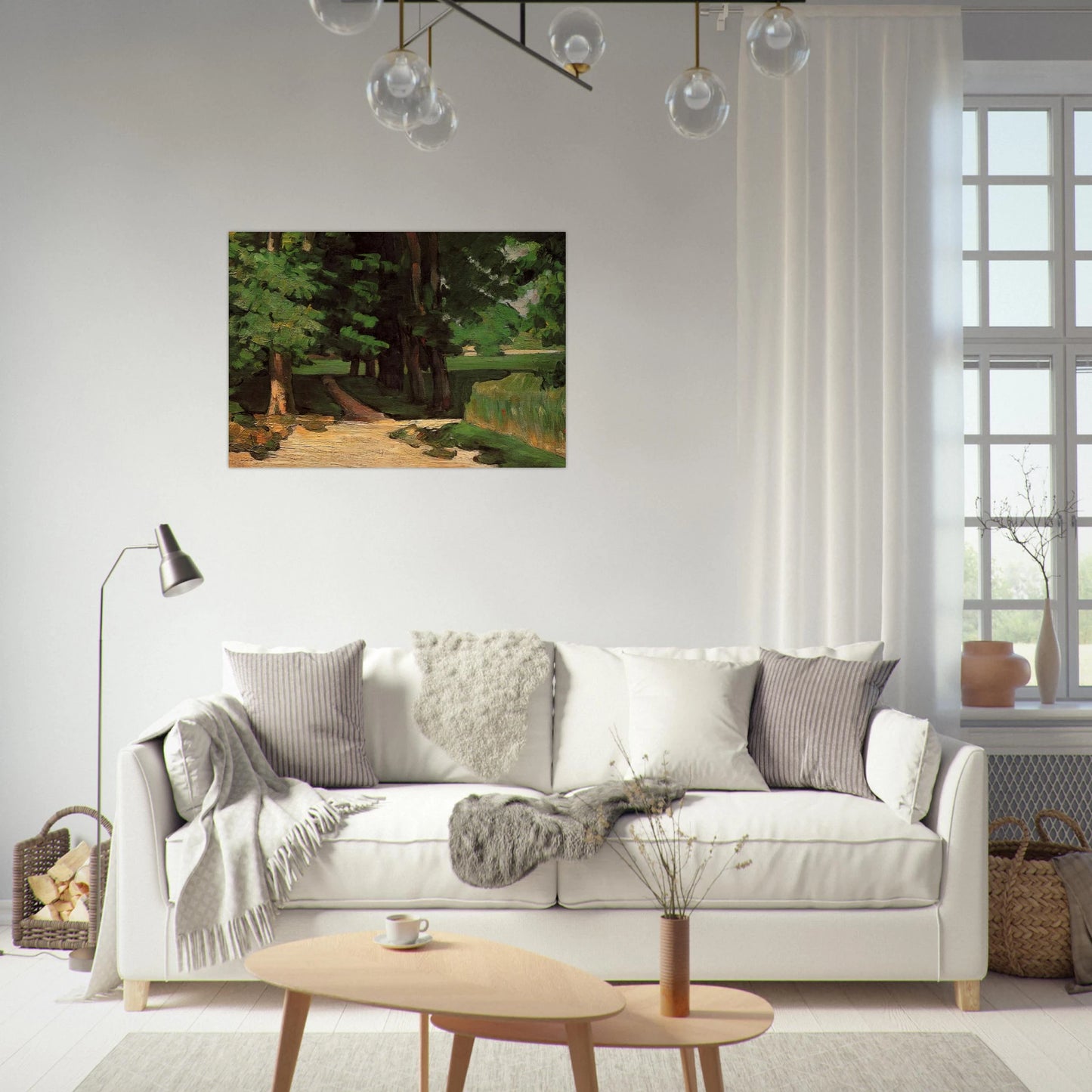 Lane of Chestnut Trees at the Jas de Bouffan - Paul Cézanne Brushed Aluminum Print - 70x100 cm / 28x40 inches | Paul Cézanne Aluminum Print | Paul Cézanne Prints