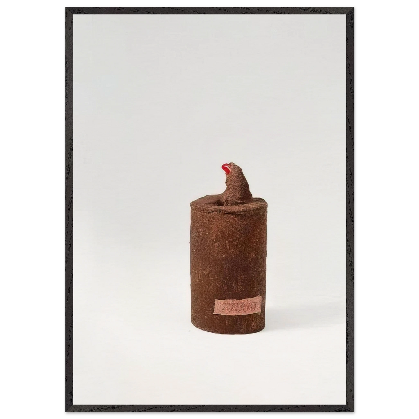 Tall Garden Gnome - 1969 - Dieter Roth Framed Art Print – Black Wooden Frame - Default Title - -Framed Art Print