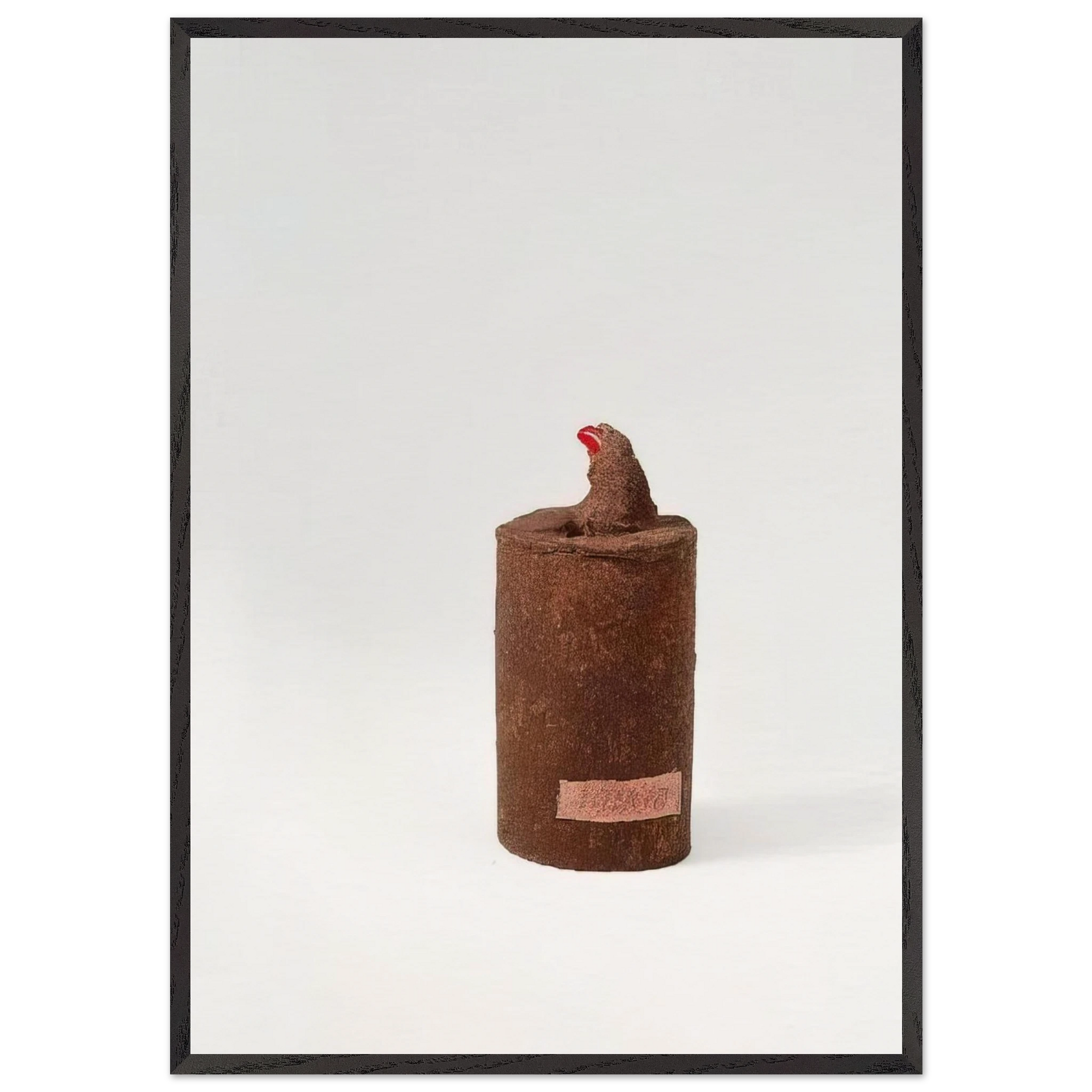 Tall Garden Gnome - 1969 - Dieter Roth Framed Art Print – Black Wooden Frame - Default Title - -Framed Art Print