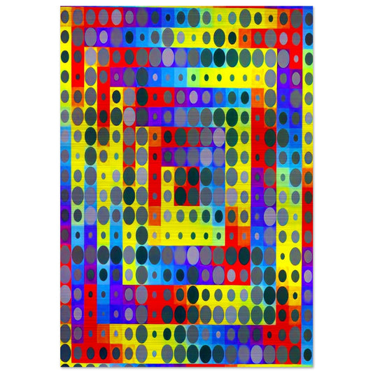 Orion Gris - 1969 - Victor Vasarely Brushed Aluminum Print - 70x100 cm / 28x40 inches | Victor Vasarely Aluminum Print | Victor Vasarely Prints