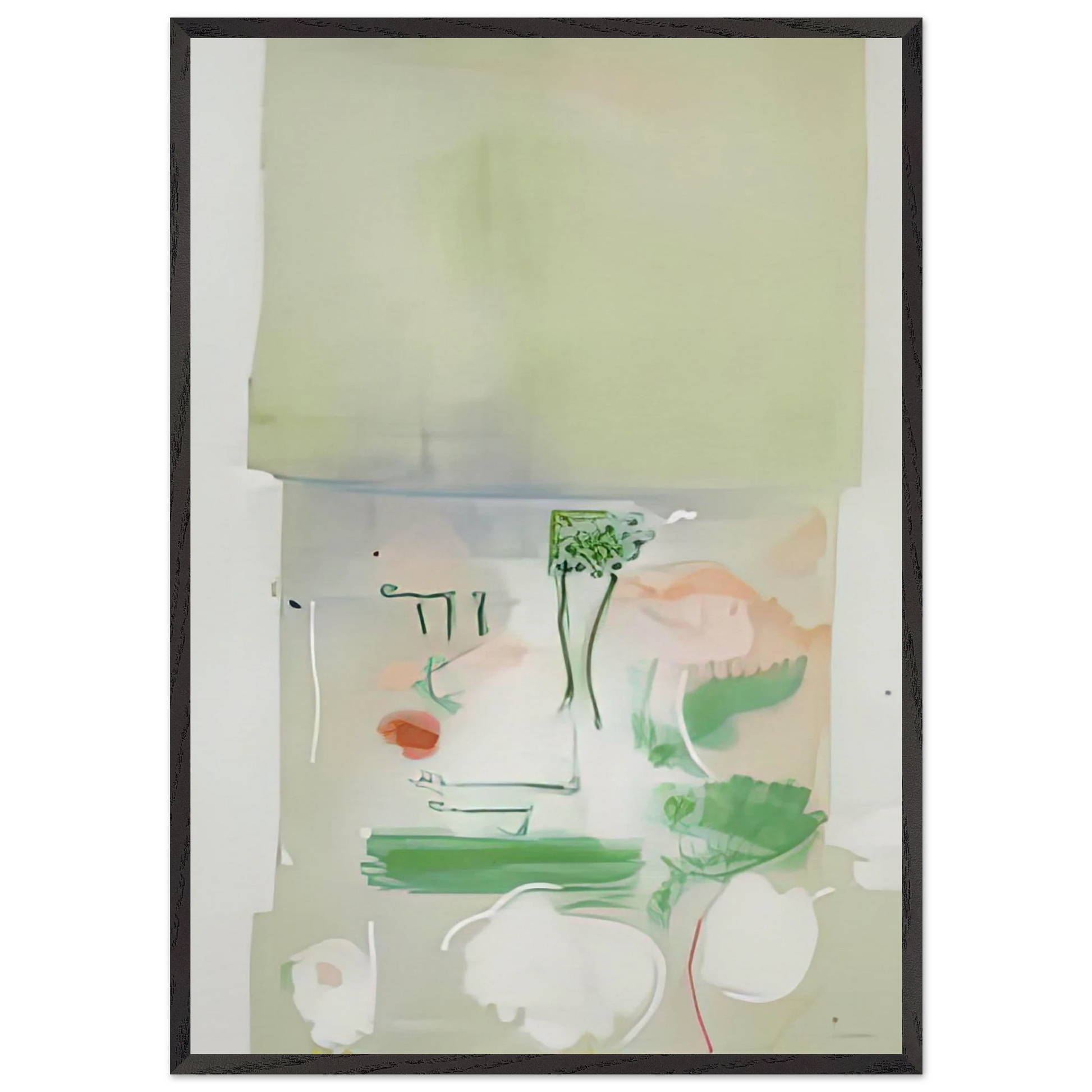 Faerie Tale 1988- - Helen Frankenthaler 70x100 cm / 28x40 inches Framed Art Print – Black Wooden Frame