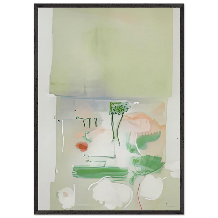 Faerie Tale 1988- - Helen Frankenthaler 70x100 cm / 28x40 inches Framed Art Print – Black Wooden Frame
