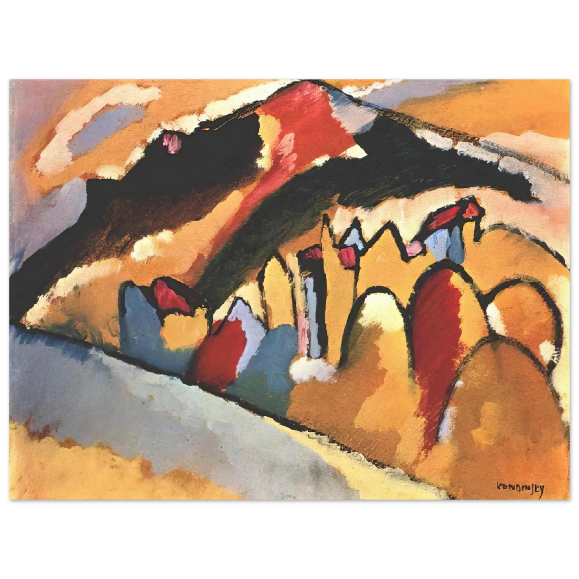 Wassily Kandinsky - STUDY FOR AUTUMN 1909 Fine Art Poster - Default Title