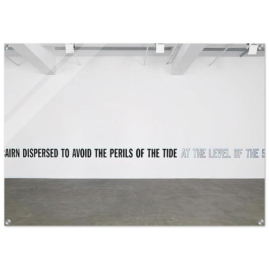 A Cairn Dispersed... - 2008 - Lawrence Weiner Acrylic Print - 70x100 cm / 28x40″ inches