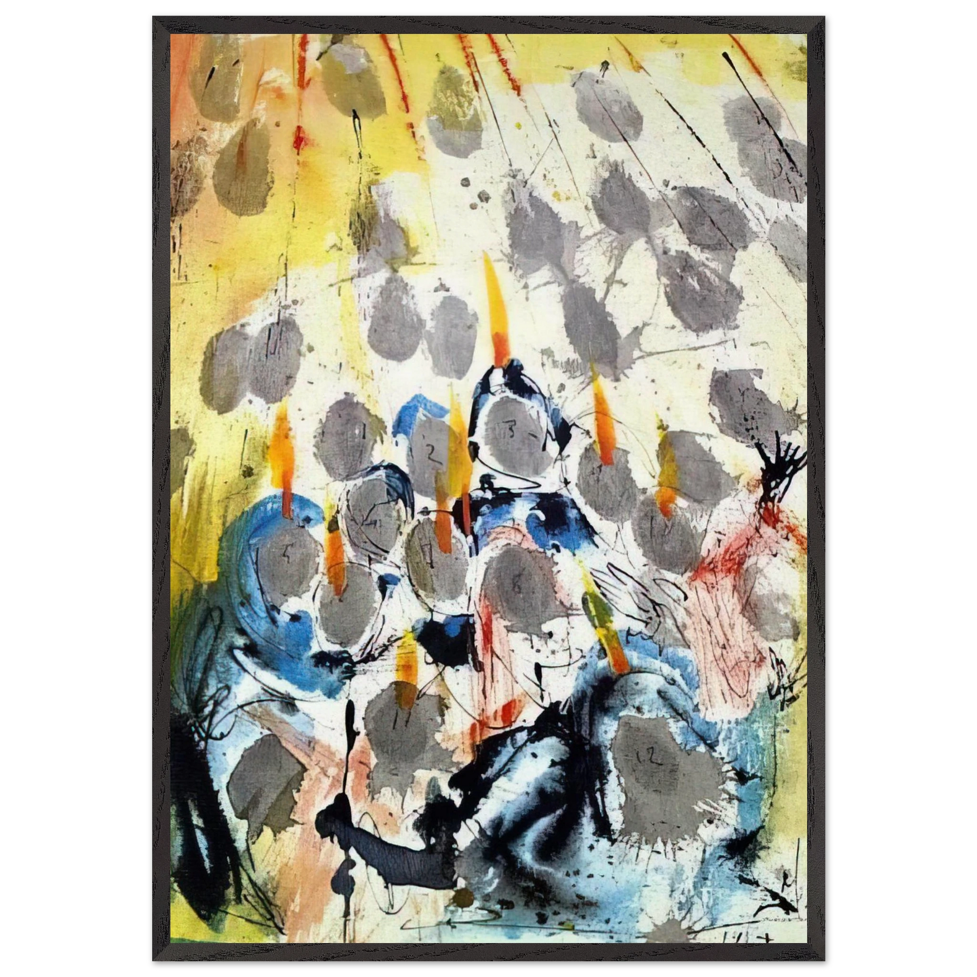 APPARUERUNT ILLIS DISPERTITAE LINGUAE ACTS 1 14 1967 - Salvador Dali Framed Art Print – Black Wooden Frame - Default Title - -Framed Art Print