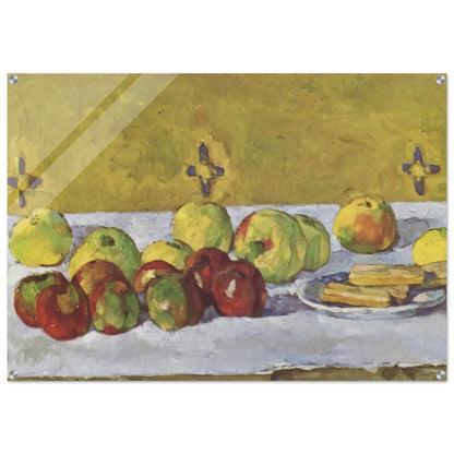 Still life with apples and biscuits - Paul Cézanne Acrylic Print - 70x100 cm / 28x40″ inches | Paul Cézanne Wall Art | Paul Cézanne Prints