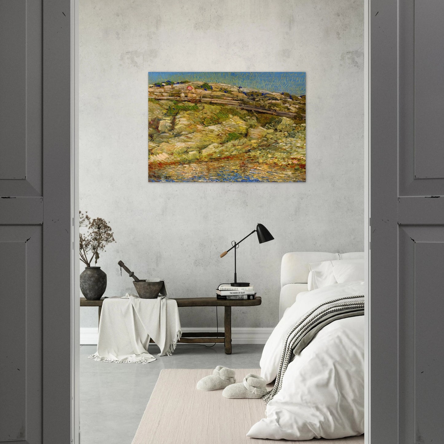 Walk Around the Island - Childe Hassam Brushed Aluminum Print - 70x100 cm / 28x40 inches | Childe Hassam Aluminum Print | Childe Hassam Prints