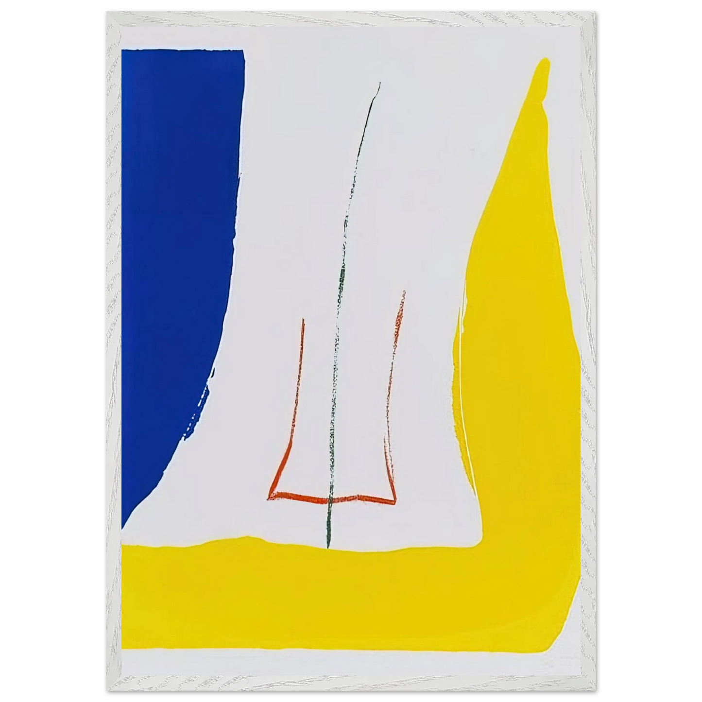 Helen Frankenthaler - Sun Corner - 1968 Wall art - 70x100 cm / 28x40 inches - Premium Wooden Framed Poster With Fine Art Paper - Black frame
