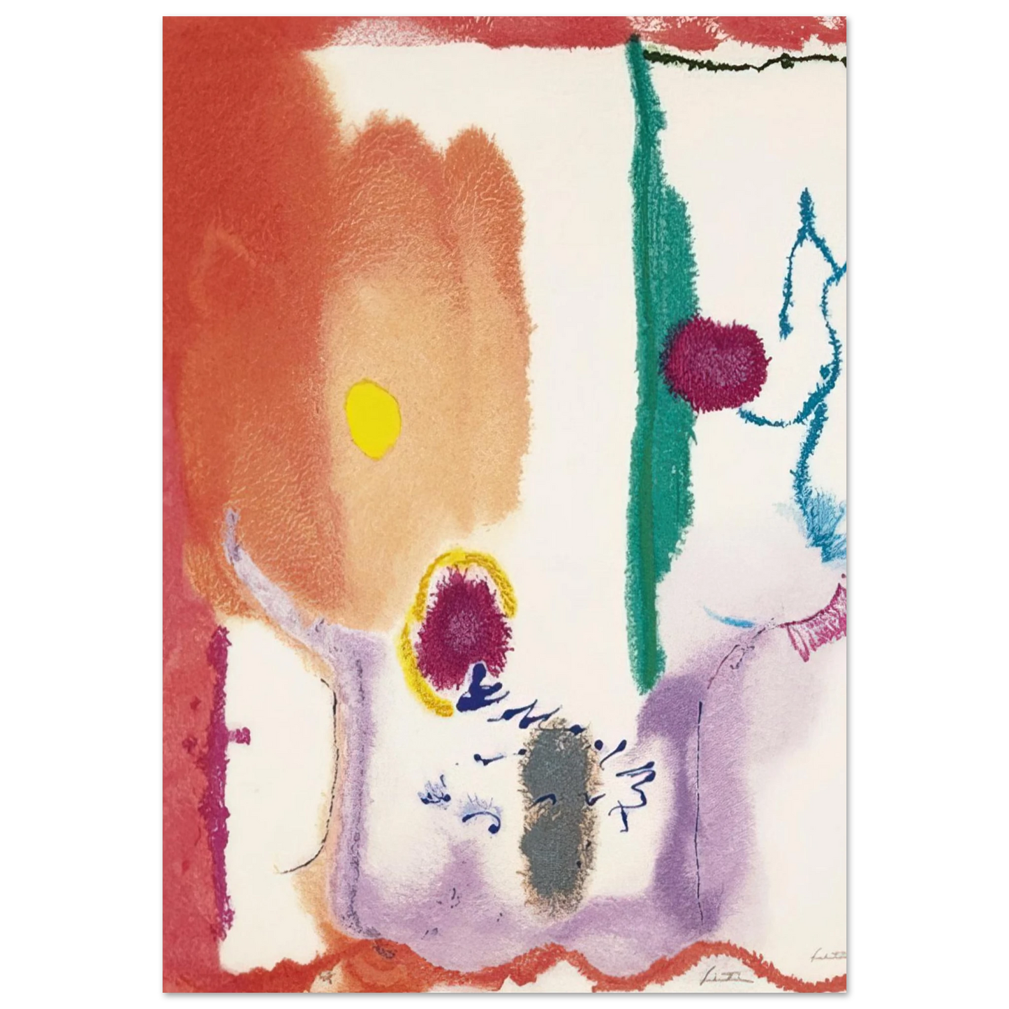 Helen Frankenthaler - Beginnings - 2002 Wall art - 70x100 cm / 28x40 inches - Fine Art Poster - -