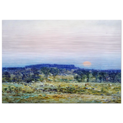 September Moonrise - Childe Hassam Brushed Aluminum Print - 70x100 cm / 28x40 inches | Childe Hassam Aluminum Print | Childe Hassam Prints