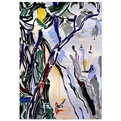 SAILBOATS 1985 - Roy Lichtenstein Brushed Aluminum Print - 70x100 cm / 28x40 inches | Roy Lichtenstein Aluminum Print | Roy Lichtenstein Prints