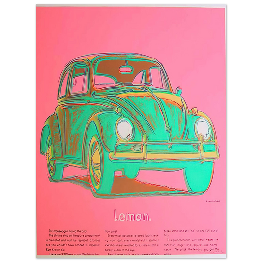 Andy Warhol - Volkswagen Fine Art Poster - 13x18 cm / 5x7 inches
