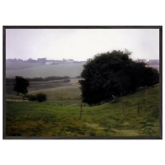 MEADOWLAND - Gerhard Richter 70x100 cm / 28x40 inches Framed Art Print – Black Wooden Frame