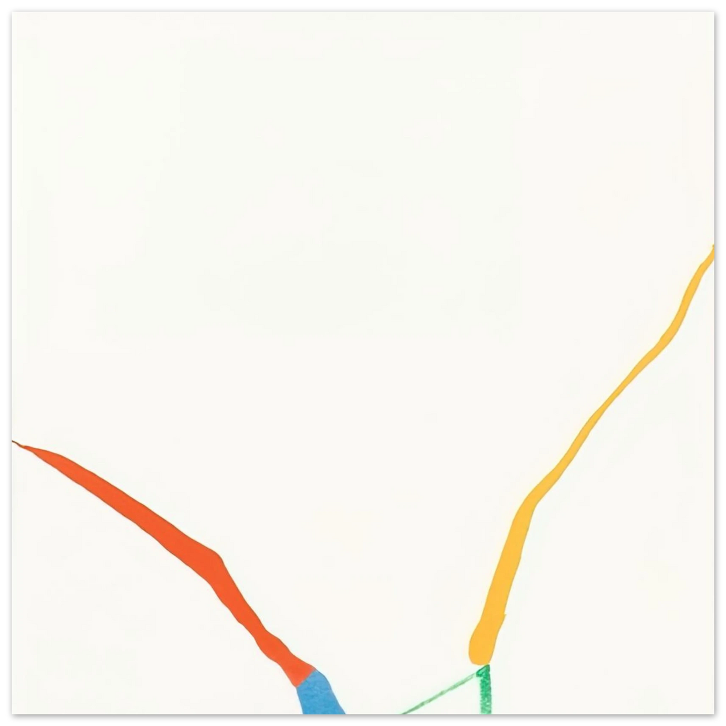Helen Frankenthaler - What Red Lines Can Do - 1970 Wall art - 21x29.7 cm / 8x12" - Premium Wooden Framed Poster With Fine Art Paper - Black frame
