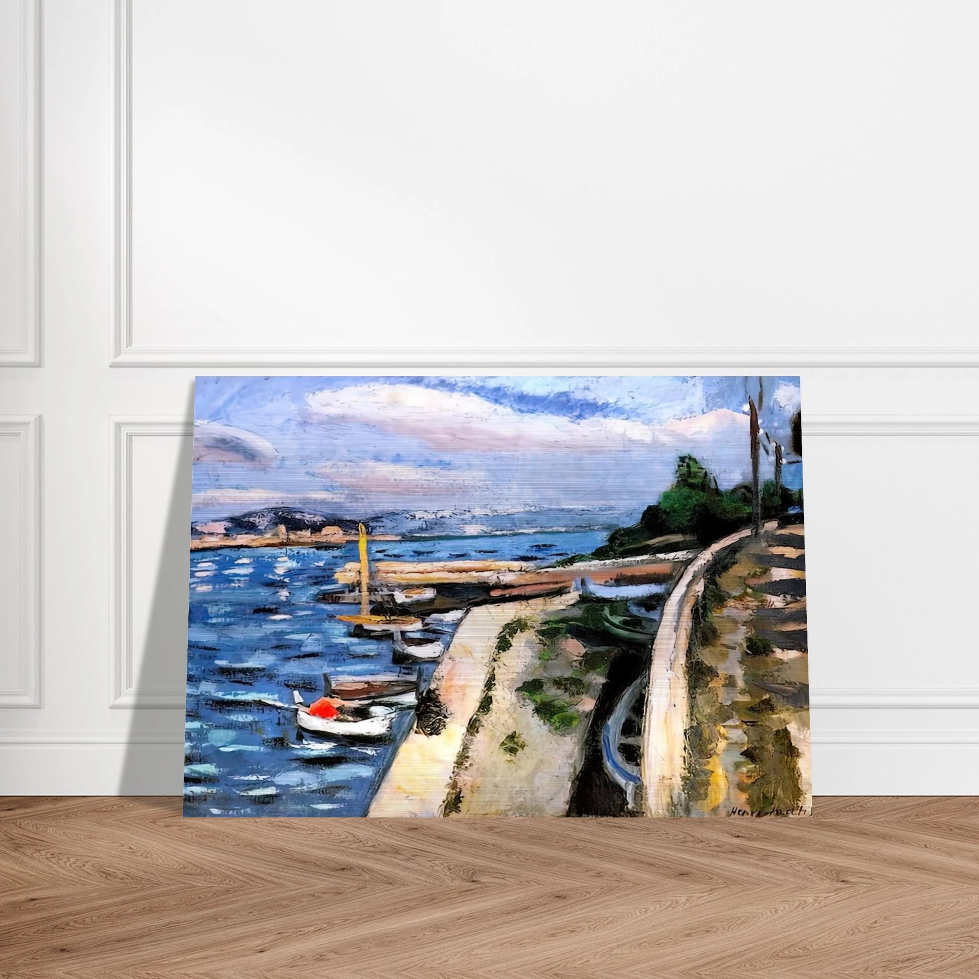 VIEW OF ANTIBES 1925 - Henri Matisse Brushed Aluminum Print - 70x100 cm / 28x40 inches | Henri Matisse Aluminum Print | Henri Matisse Prints