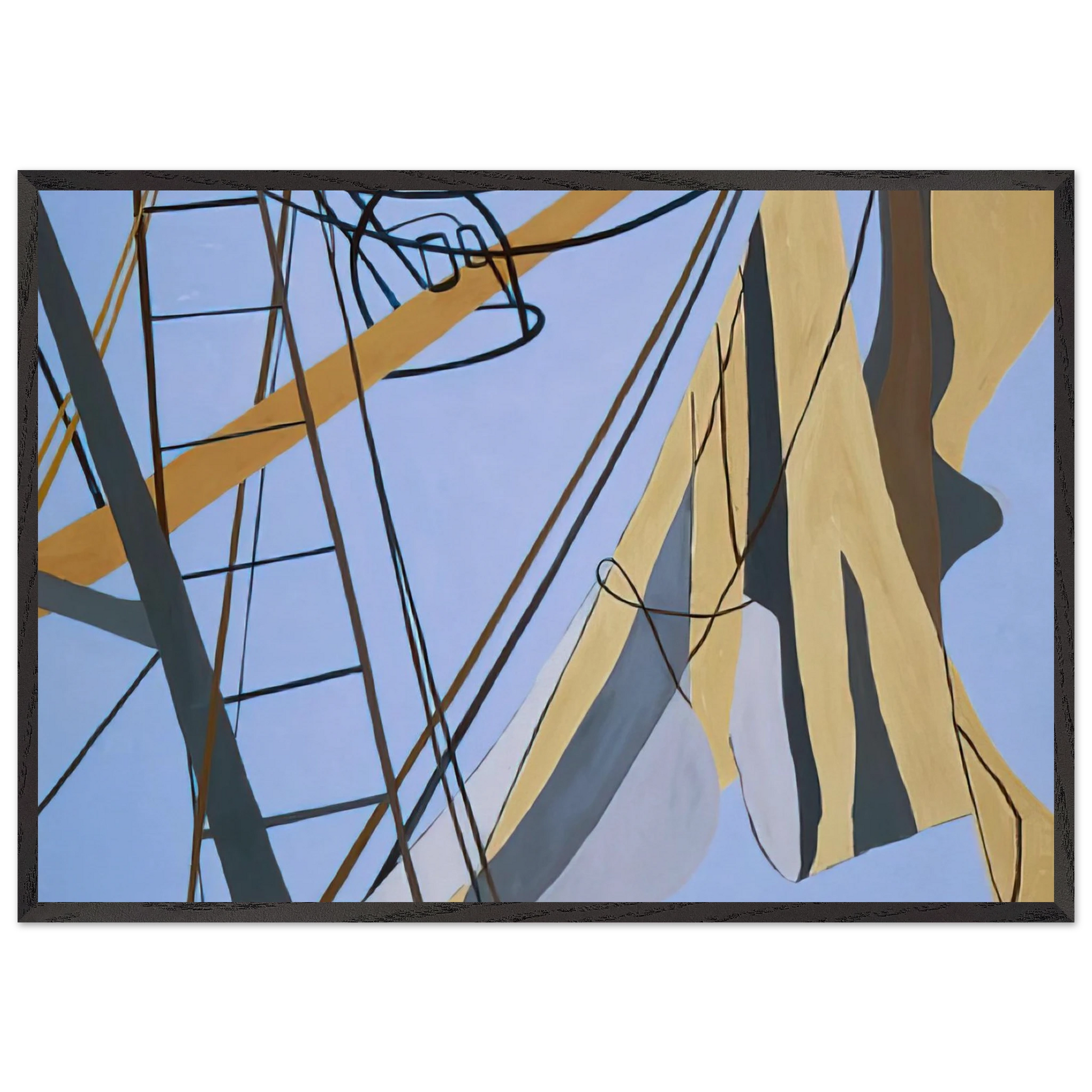 Corpus Christi - 1975 - Ralston Crawford Framed Art Print – Black Wooden Frame - Default Title - -Framed Art Print