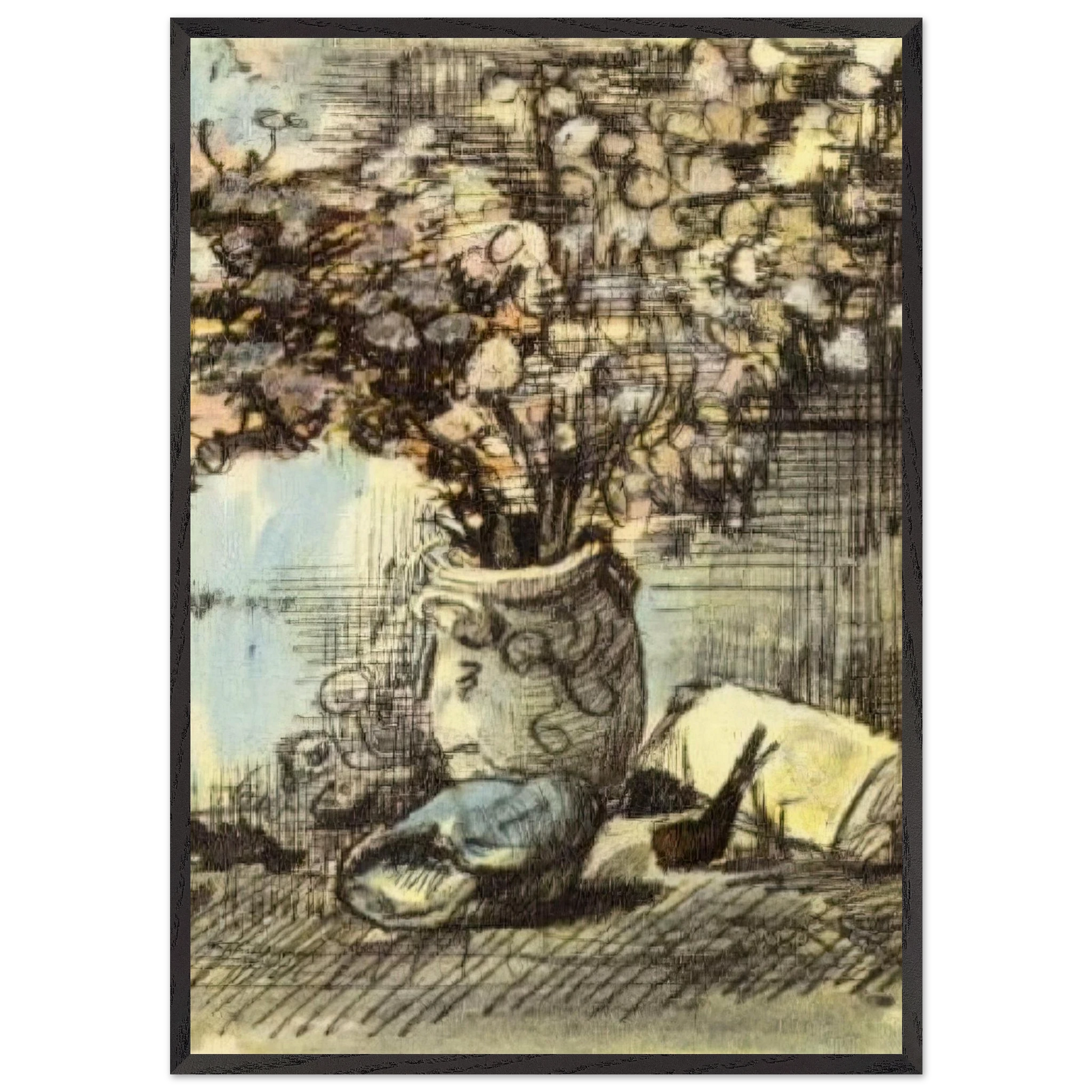 Honesty in a Vase - Vincent van Gogh Framed Art Print – Black Wooden Frame - Default Title - -Framed Art Print