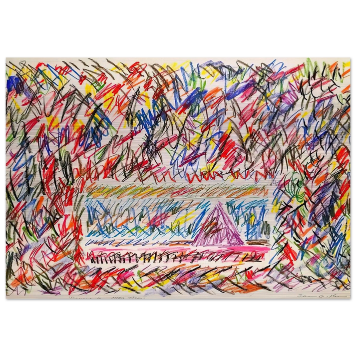 Coffee Thyme - Sam Gilliam Brushed Aluminum Print - 70x100 cm / 28x40 inches | Sam Gilliam Aluminum Print | Sam Gilliam Prints