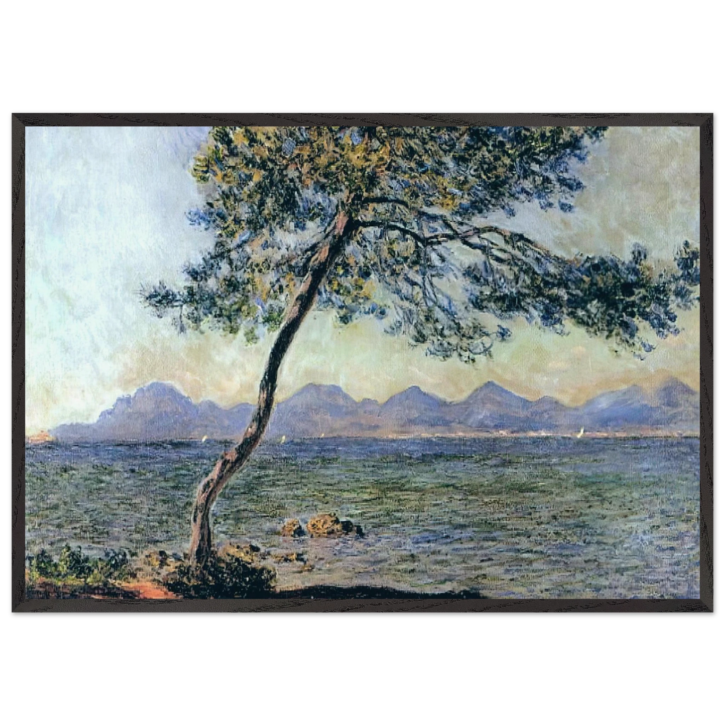 At Cap dAntibes - claude monet Framed Art Print – Black Wooden Frame - Default Title - -Framed Art Print