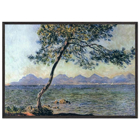 At Cap dAntibes - claude monet 70x100 cm / 28x40 inches Framed Art Print – Black Wooden Frame