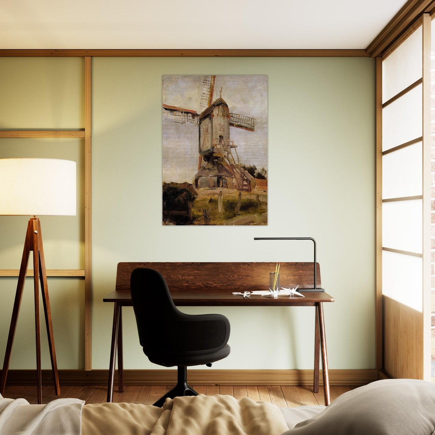 Mill of Heeswijk Sun - Piet Mondrian Brushed Aluminum Print - 70x100 cm / 28x40 inches | Piet Mondrian Aluminum Print | Piet Mondrian Prints