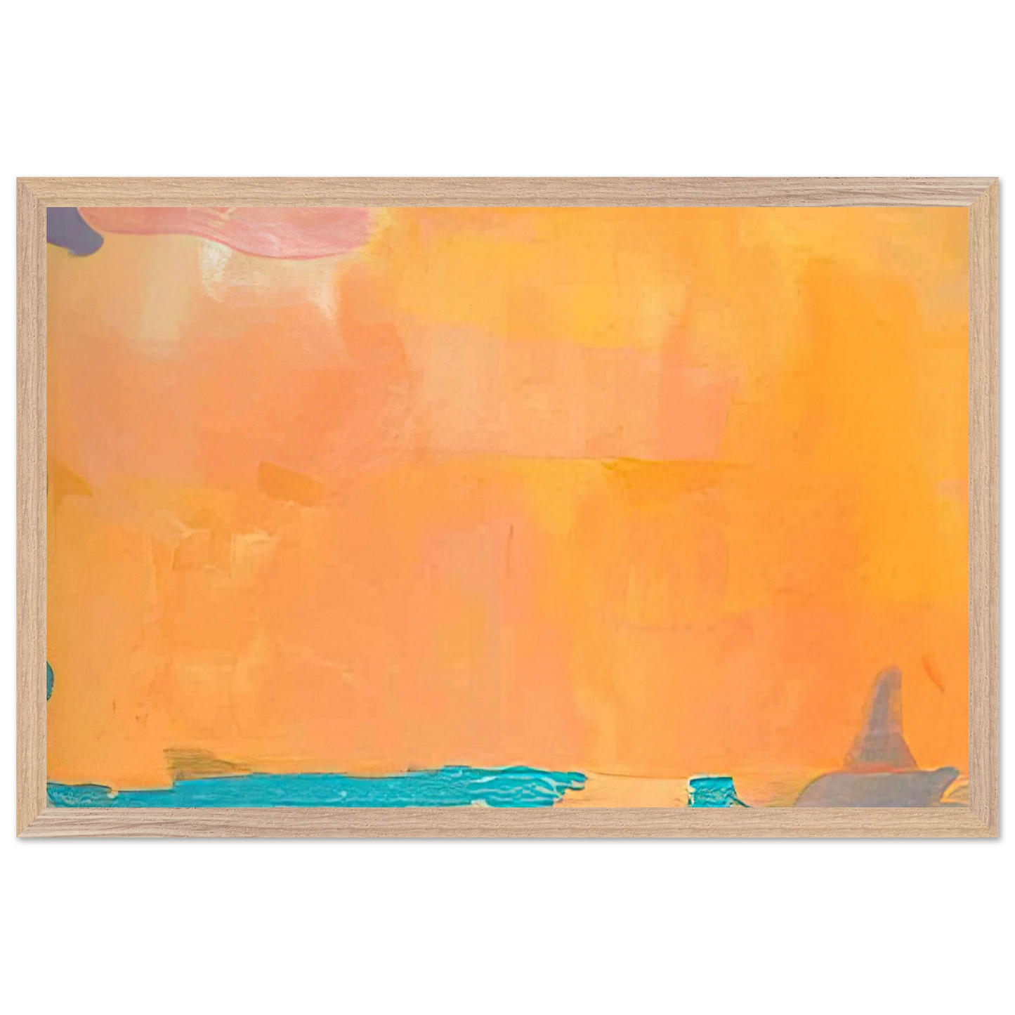 Helen Frankenthaler - Royal Fireworks - 1975 Wall art - 21x29.7 cm / 8x12" - Premium Wooden Framed Poster With Fine Art Paper - Wood frame