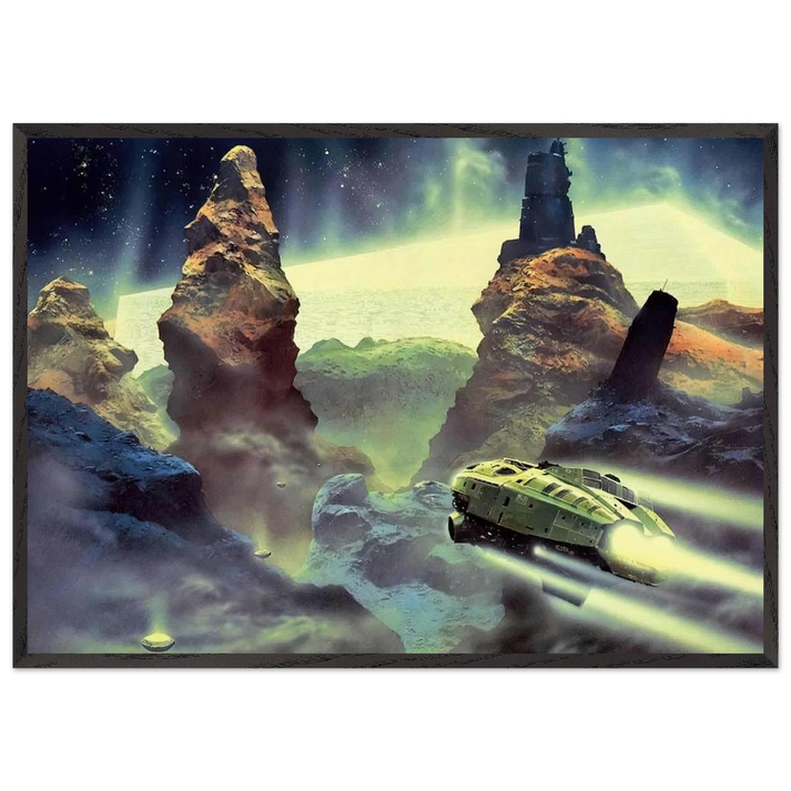 Chris Foss N4 - Chris Foss 70x100 cm / 28x40 inches Framed Art Print – Black Wooden Frame