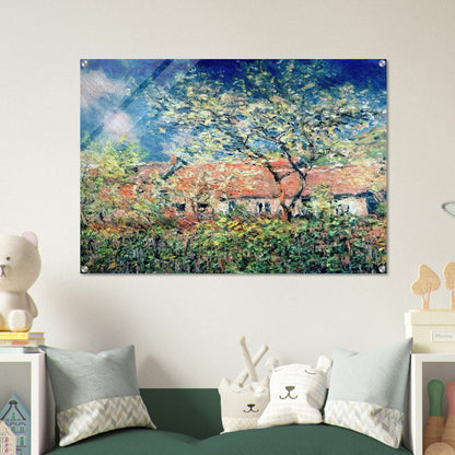 Springtime at Giverny - claude monet Acrylic Print - 70x100 cm / 28x40″ inches