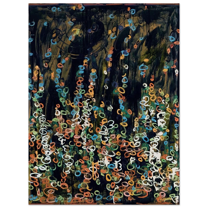 Mario Schifano - Sognato acquarello e dipinto a smalto - 1984  75x100 cm / 30x40inches Fine Art Poster