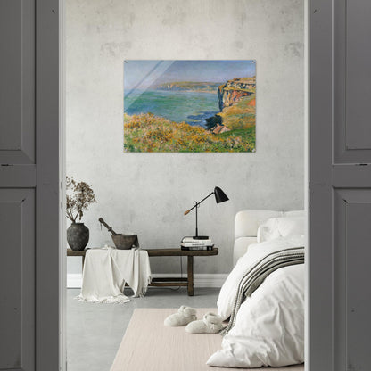 Cliff at Grainval - claude monet Acrylic Print - 70x100 cm / 28x40″ inches