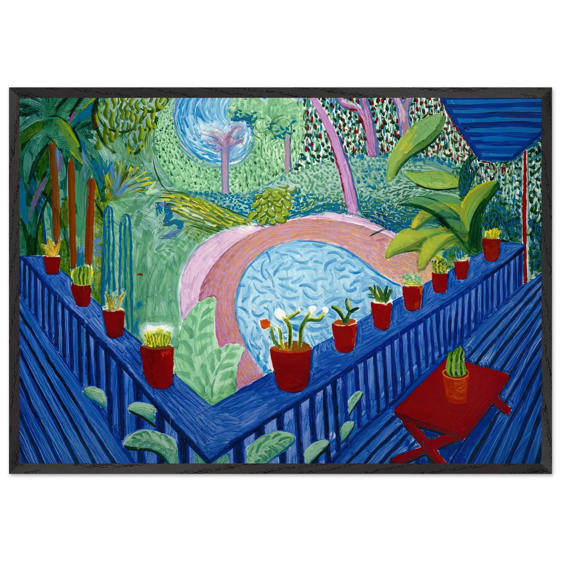 David Hockney N12 - David Hockney 70x100 cm / 28x40 inches Framed Art Print – Black Wooden Frame | David Hockney Art | Artwork by David Hockney