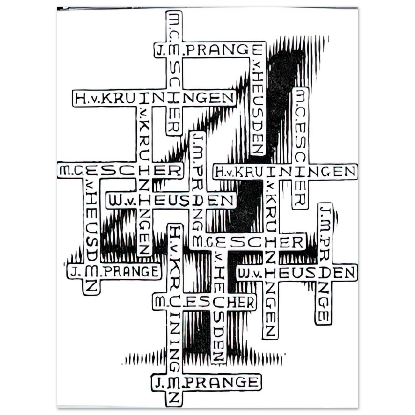 MC Escher - ESCHER (29) Wall Art - 60x80 cm / 24x32 inches - Fine Art Poster - -