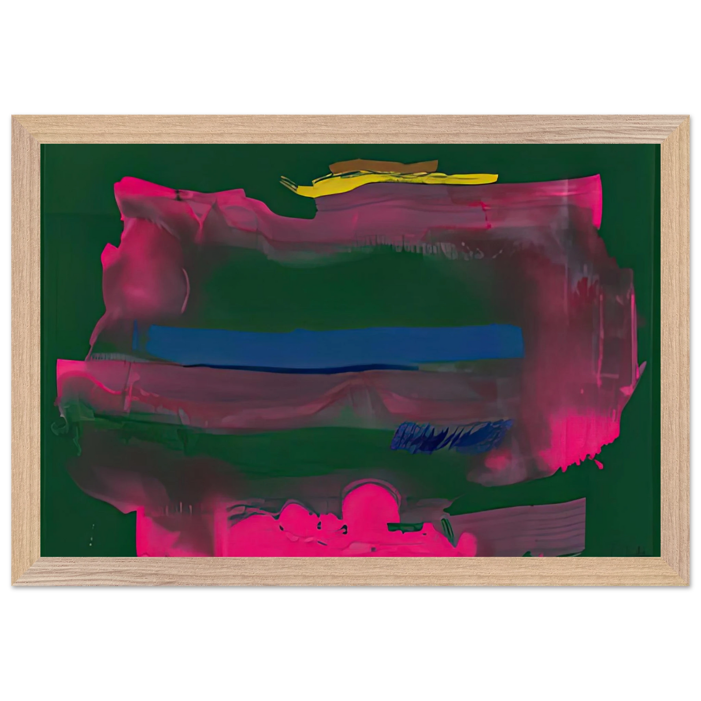 Helen Frankenthaler - Reef, 1991- Wall Art - 21x29.7 cm / 8x12" - Premium Wooden Framed Poster With Fine Art Paper - Wood frame