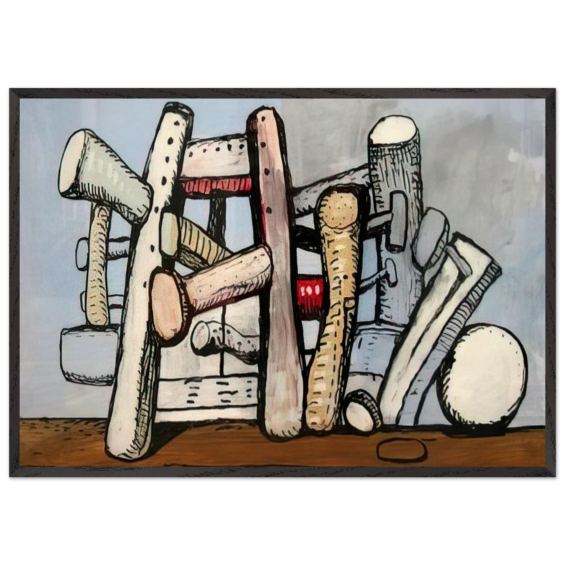 UNTITLED 1980 N3 - Philip Guston Framed Art Print – Black Wooden Frame - Default Title - -Framed Art Print