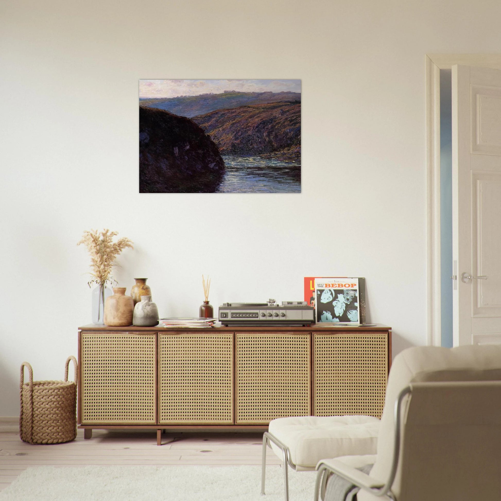 Valley of the Creuse, Afternoon Sunlight - claude monet Brushed Aluminum Print - 70x100 cm / 28x40 inches | claude monet Aluminum Print | claude monet Prints