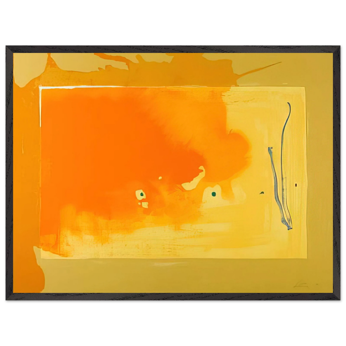 Helen Frankenthaler - Bilbao - 1998 Wall art - 27x35 cm / 11x14 inches - Premium Wooden Framed Poster With Fine Art Paper - White frame