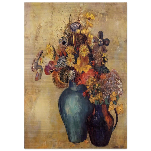 FLOWERS 1 - Odilon Redon Brushed Aluminum Print - 70x100 cm / 28x40 inches | Odilon Redon Aluminum Print | Odilon Redon Prints