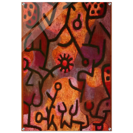 FLORA ON ROCKS SUN 1940 - Paul Klee Acrylic Print - 70x100 cm / 28x40″ inches
