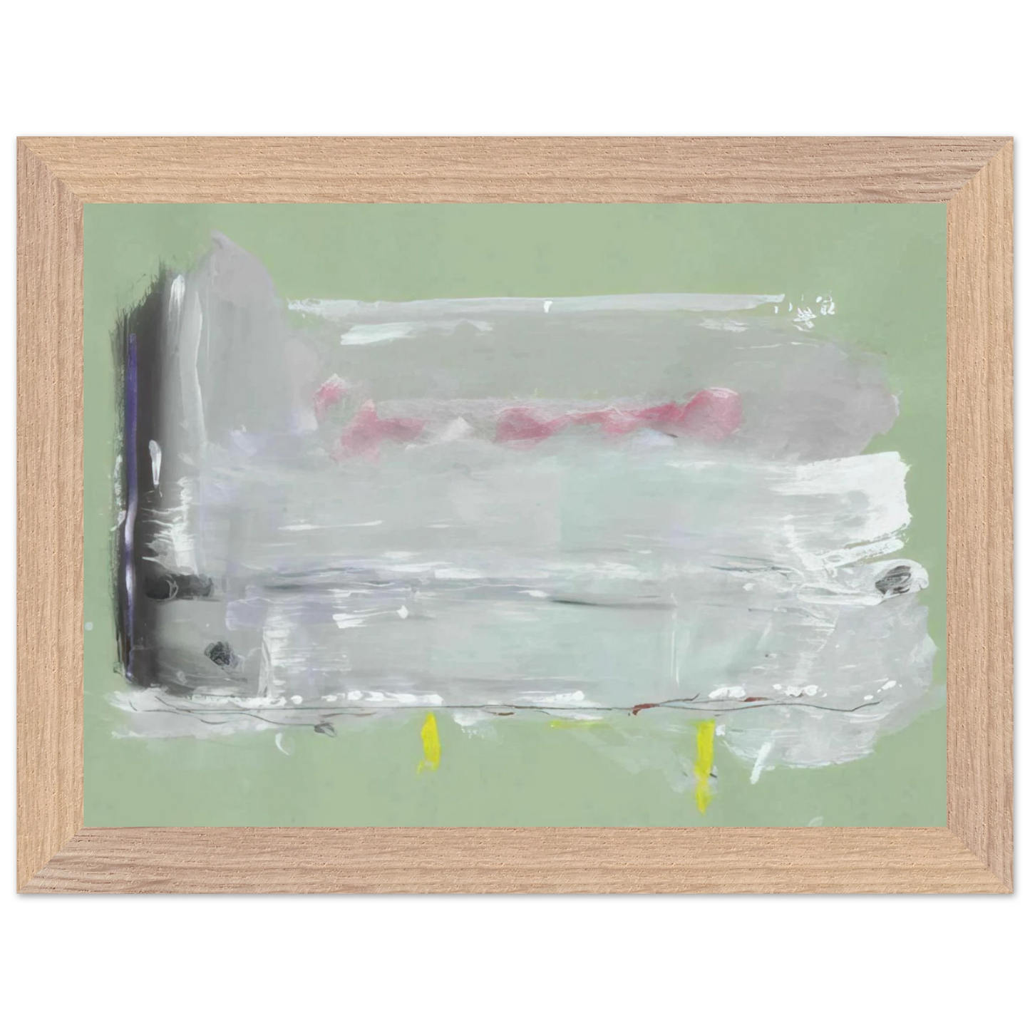 Helen Frankenthaler - Untitled - 1984 Wall art - 15x20 cm / 6x8 inches - Premium Wooden Framed Poster With Fine Art Paper - Black frame