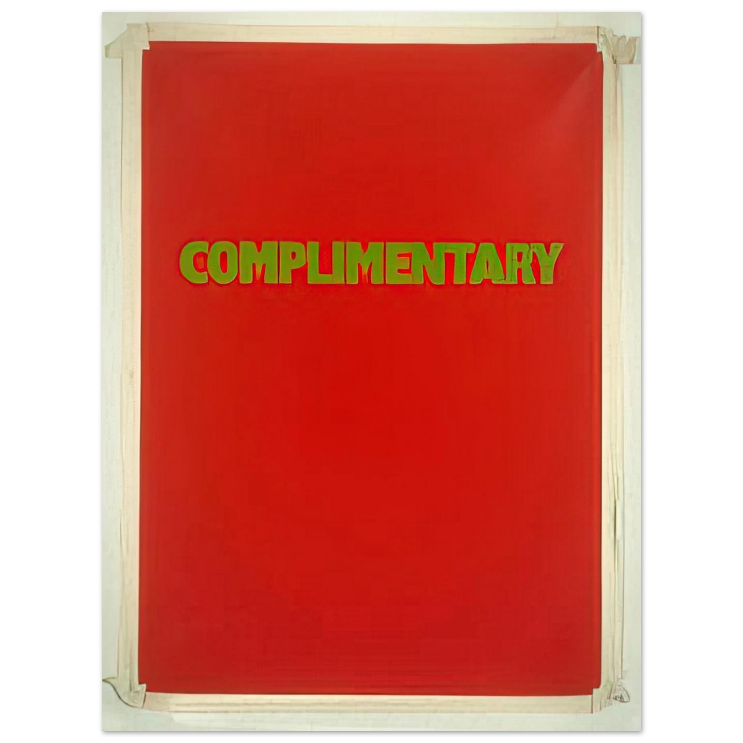 Billy Apple - Complimentary - 1990 Fine Art Poster - Default Title