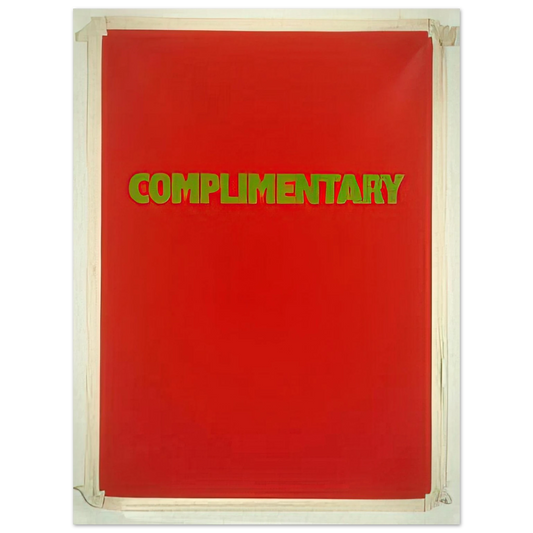 Billy Apple - Complimentary - 1990 Fine Art Poster - Default Title