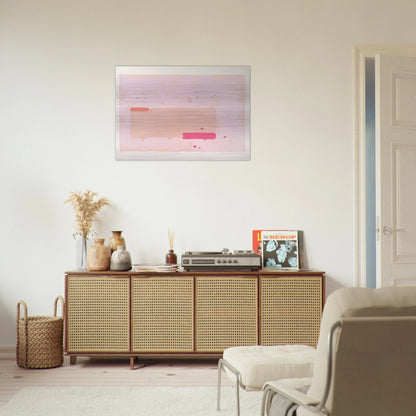 Orange, Pink - 1971 - John Hoyland Brushed Aluminum Print - 70x100 cm / 28x40 inches | John Hoyland Aluminum Print | John Hoyland Prints