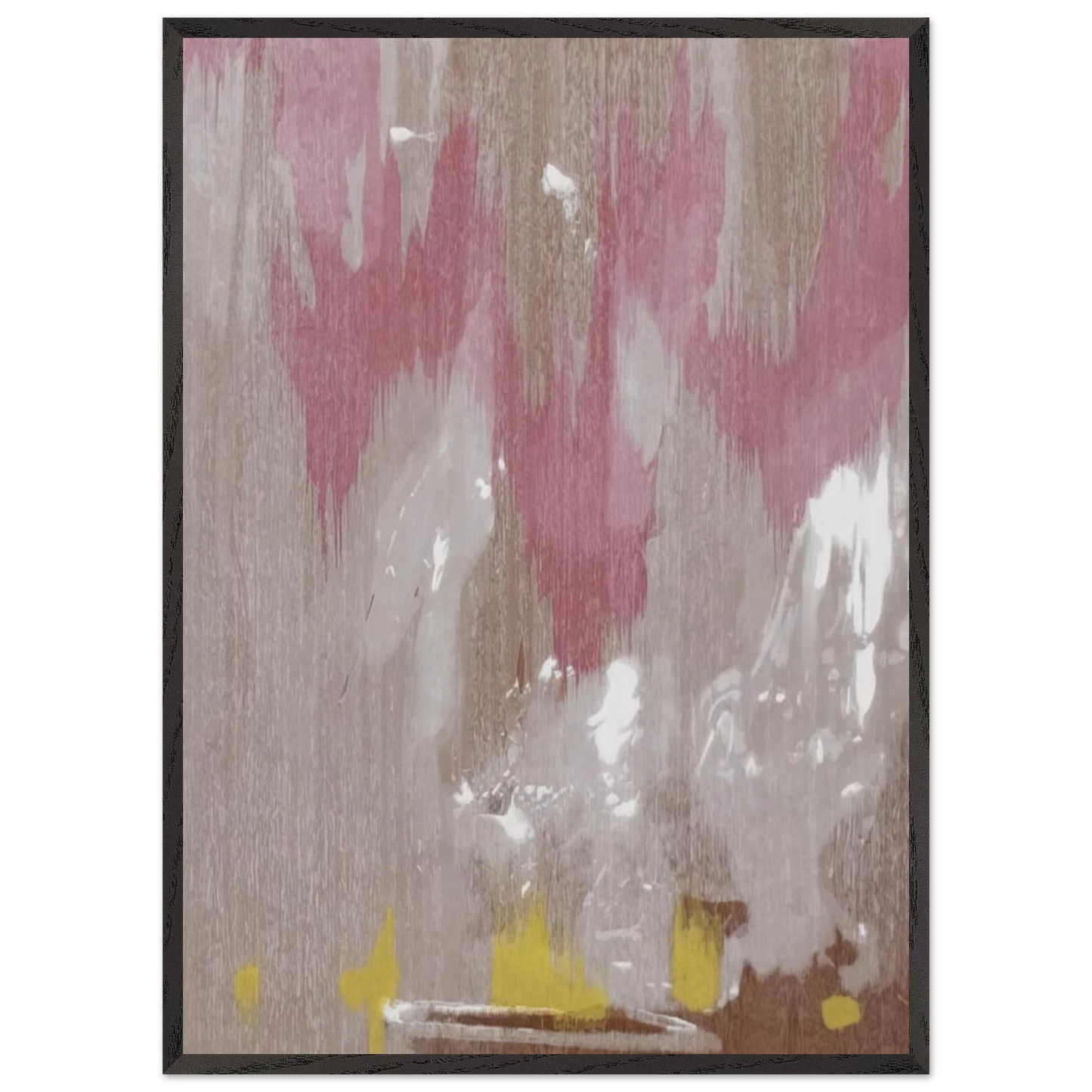 Helen Frankenthaler - Tales of Genji IV - 1998 Wall art - 20x25 cm / 8x10 inches - Premium Wooden Framed Poster With Fine Art Paper - Black frame
