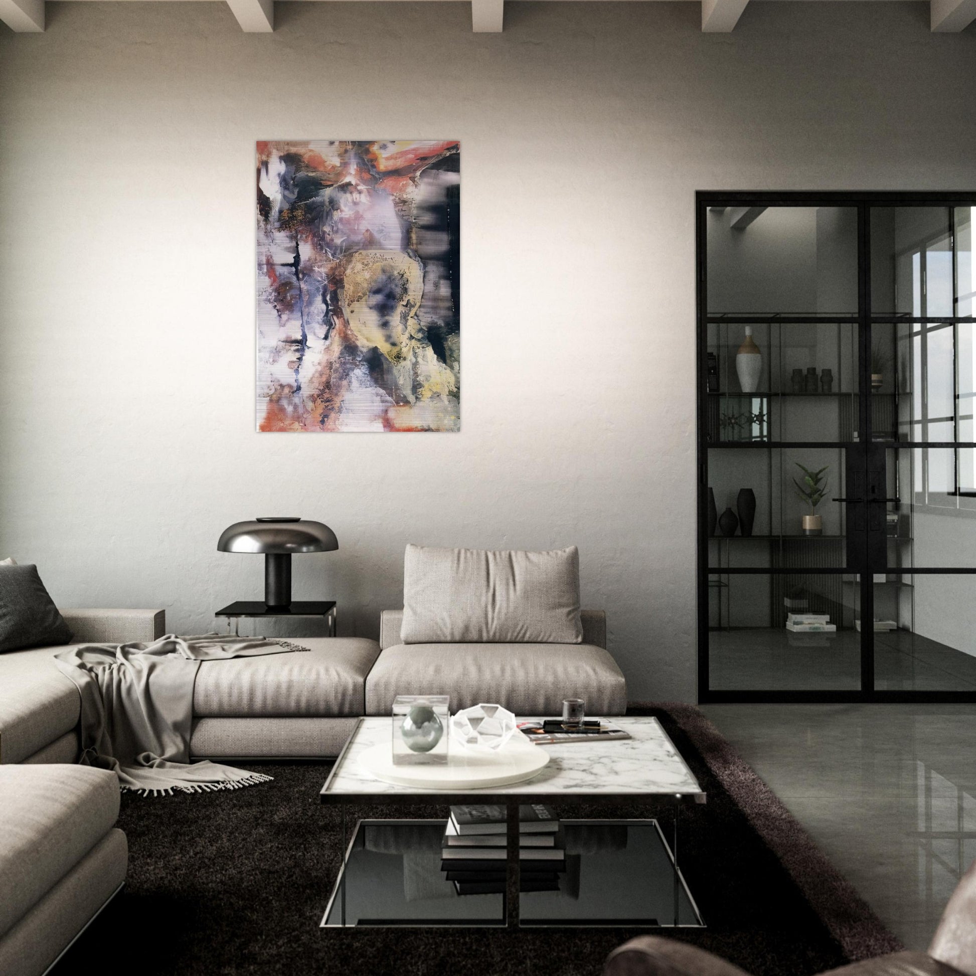 The Archer - 1955 - Paul Jenkins Brushed Aluminum Print - 70x100 cm / 28x40 inches | Paul Jenkins Aluminum Print | Paul Jenkins Prints